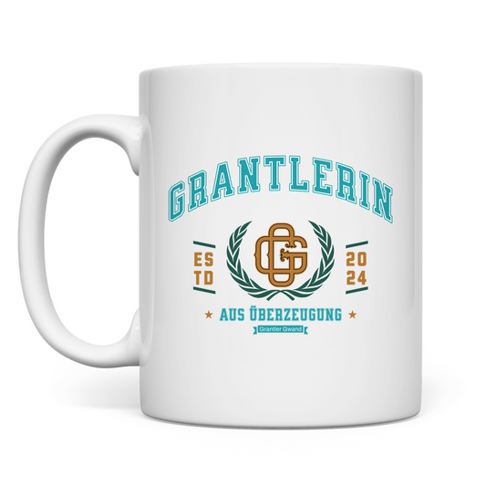 Tasse Grantlerin aus Überzeugung - mint/gold