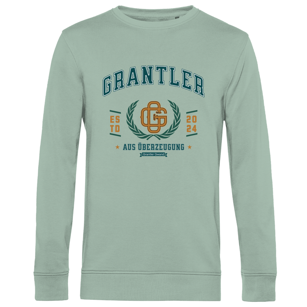 Herren Premium Bio Sweatshirt Grantler aus Überzeugung - grün/gold