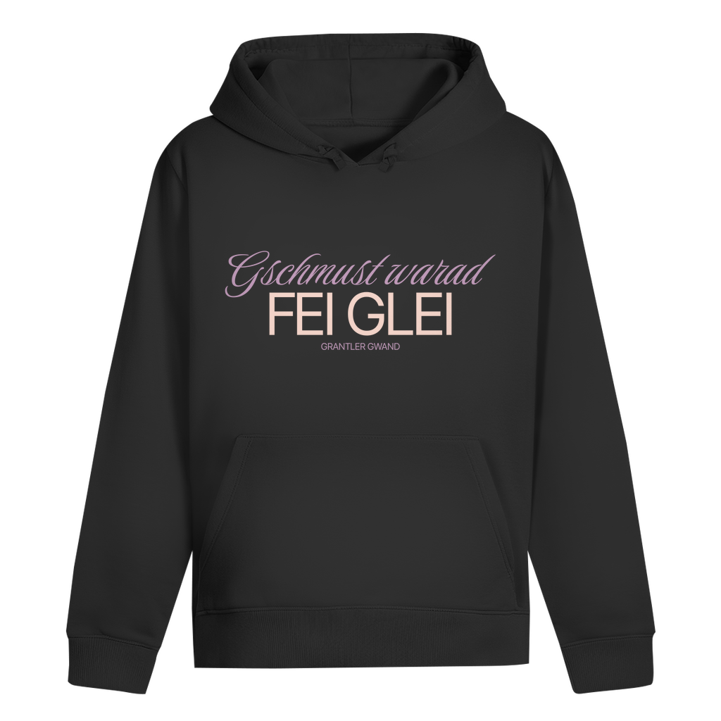 Bayerischer Damen Hoodie - Gschmust warad fei glei - lila - Grantler Gwand