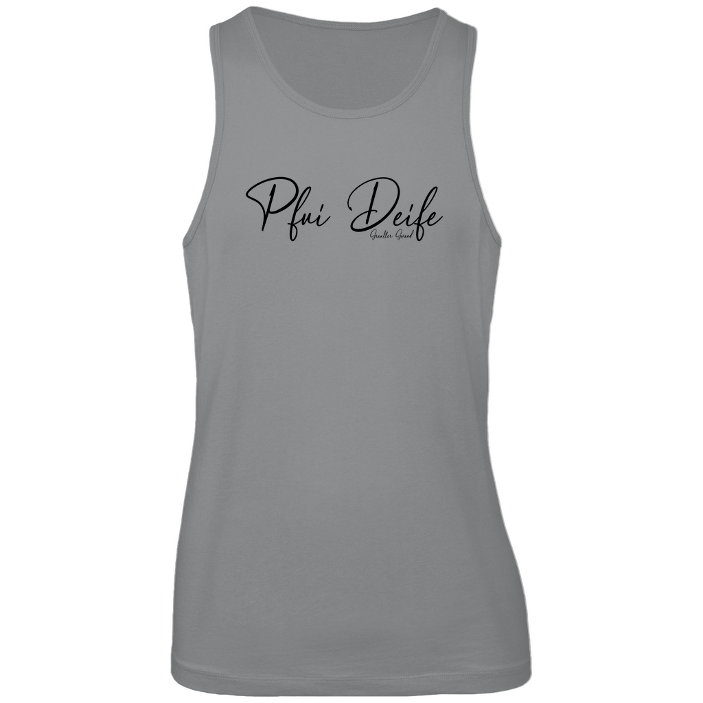Bayerisches Herren Premium Tank Top Pfui Deife - schwarz - Grantler Gwand