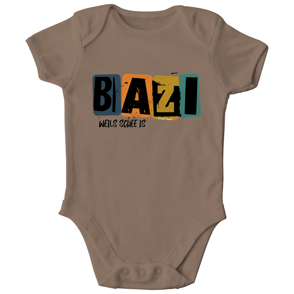 Bayerischer Bio Baby Body Bazi, weils schee is - Grantler Gwand