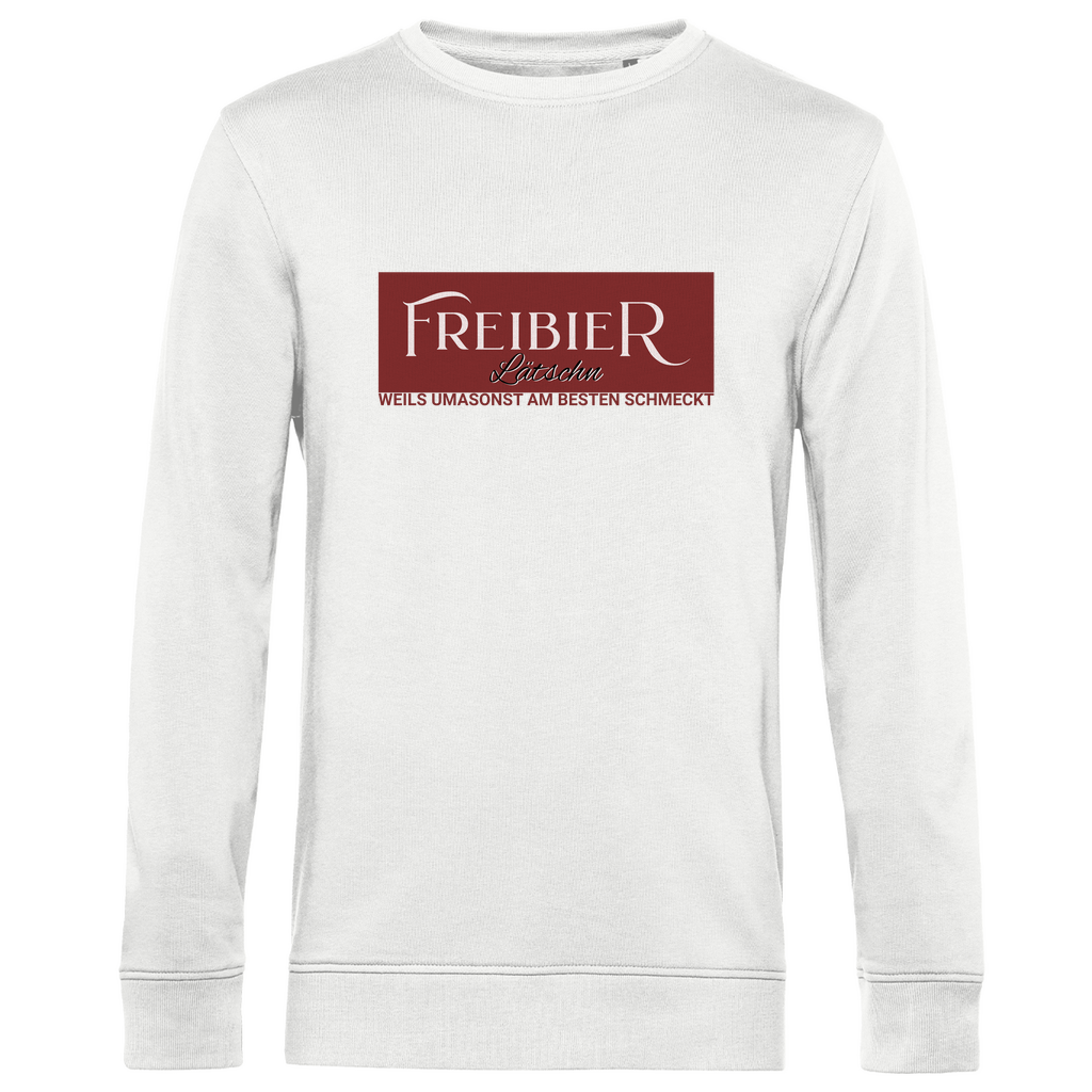 Herren Premium Bio Sweatshirt Freibierlätschn - rot