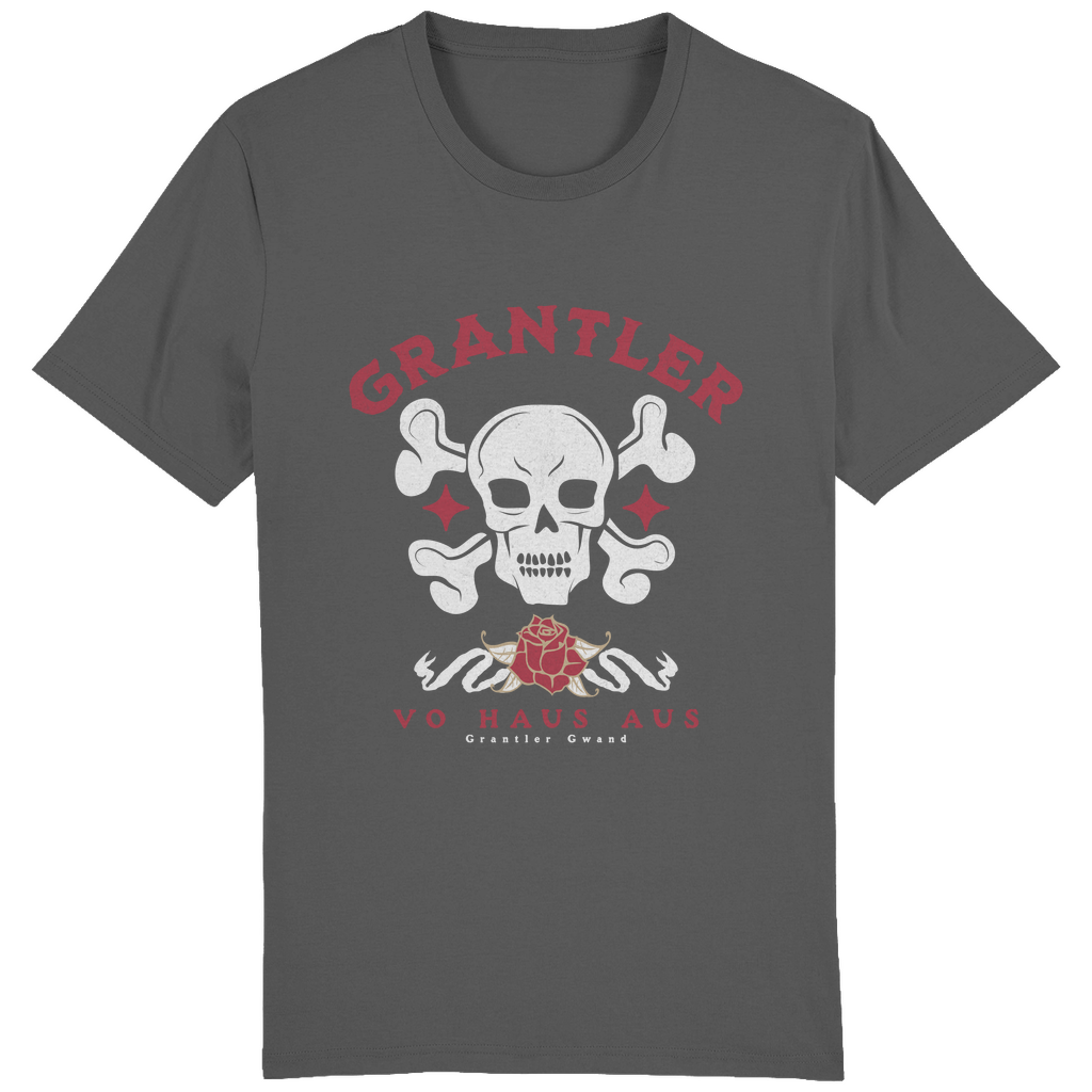Bayerisches Herren T-Shirt Grantler vo Haus aus - rot/weiß - Grantler Gwand