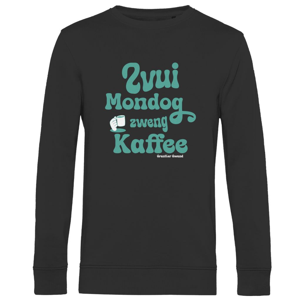 Herren Premium Bio Sweatshirt Zvui Mondog, zweng Kaffee - grün