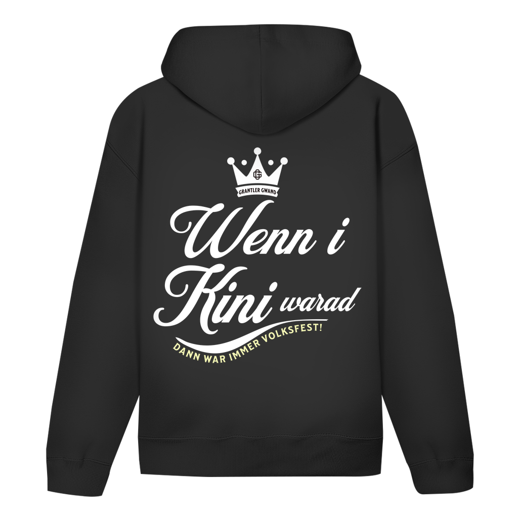 Bayerischer Hoodie Unisex - Wenn I Kini warad - weiß - Grantler Gwand