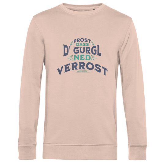 Herren Premium Bio Sweatshirt Prost, dass´d Gurgl ned verrost - grün