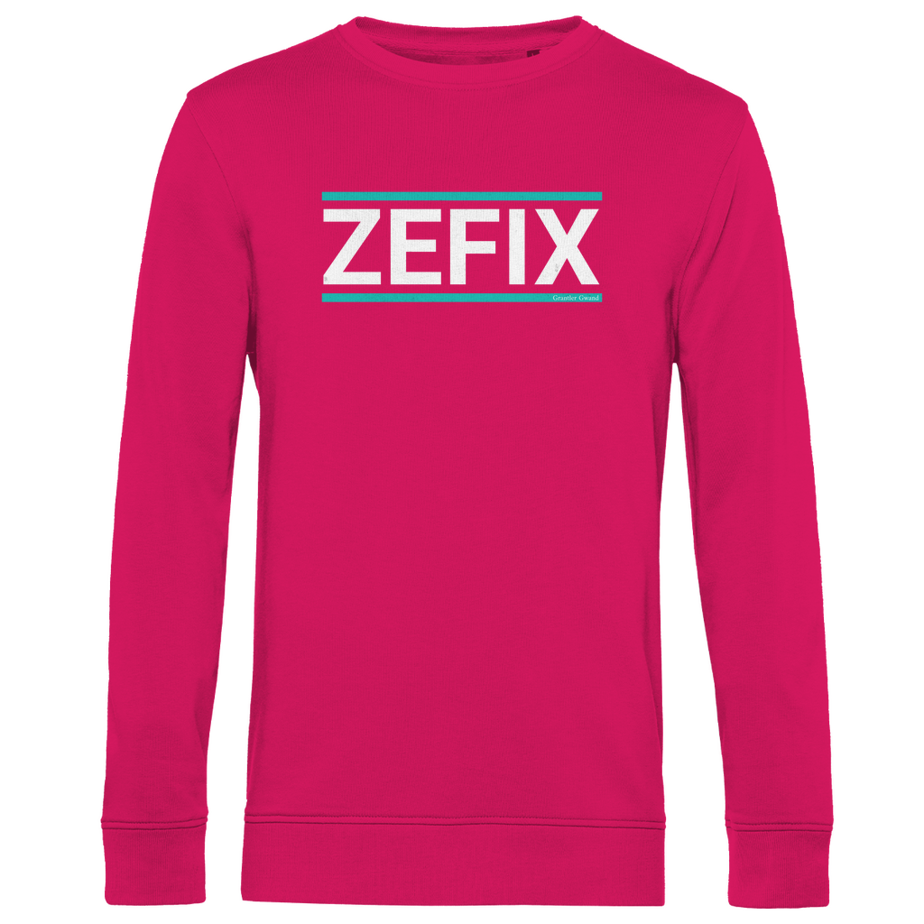 Herren Premium Bio Sweatshirt Zefix - grün/weiß