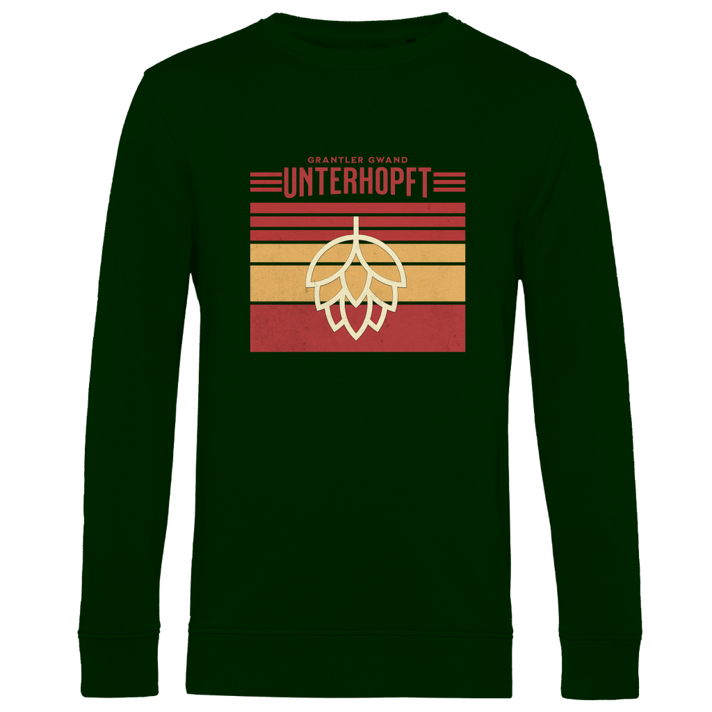 Herren Premium Bio Sweatshirt Unterhopft - rot