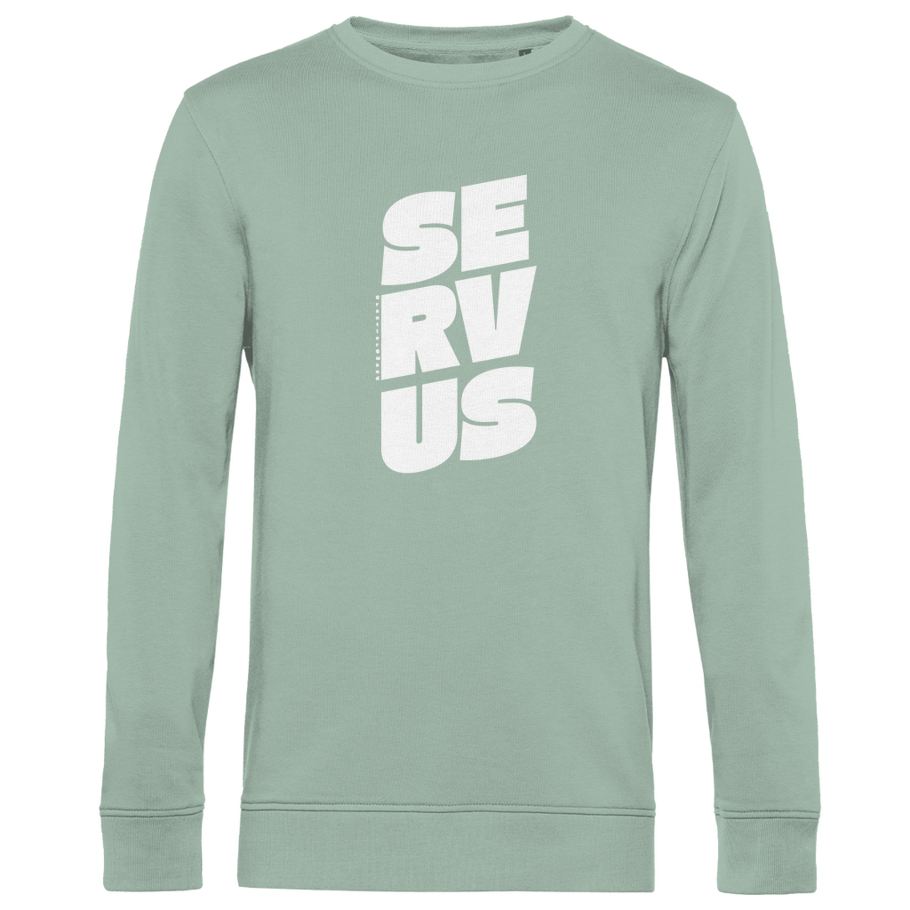 Herren Premium Bio Sweatshirt Servus - weiß