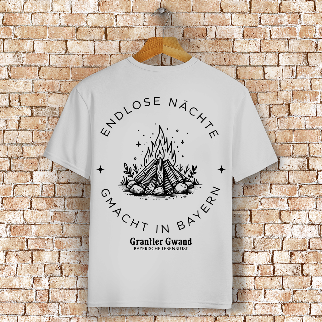 Bayerisches T-Shirt Unisex - Endlose Nächte - Gmacht in Bayern - Grantler Gwand