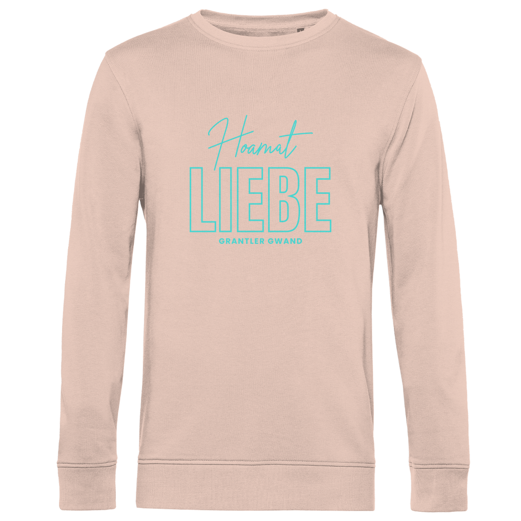 Herren Premium Bio Sweatshirt Hoamat Liebe - Mint