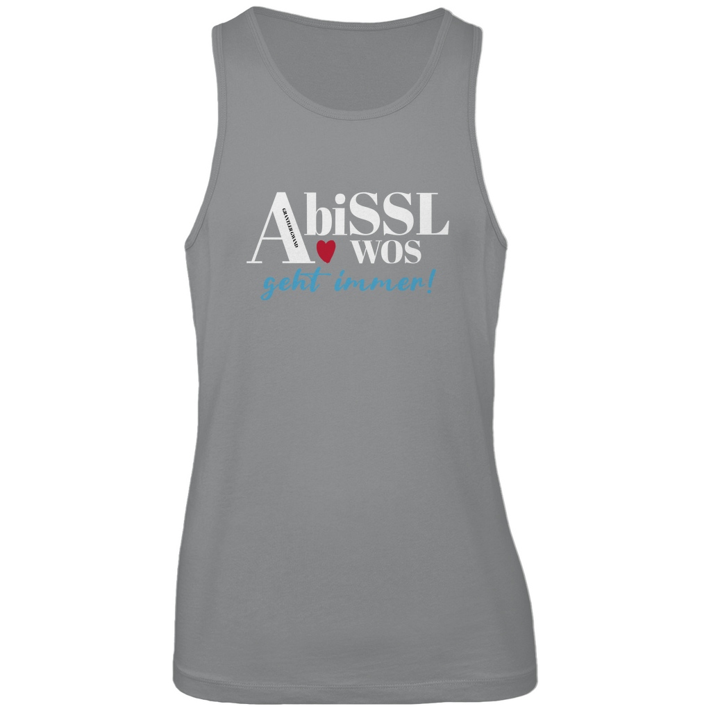Bayerisches Herren Premium Tank Top A bissl wos geht immer - blau - Grantler Gwand