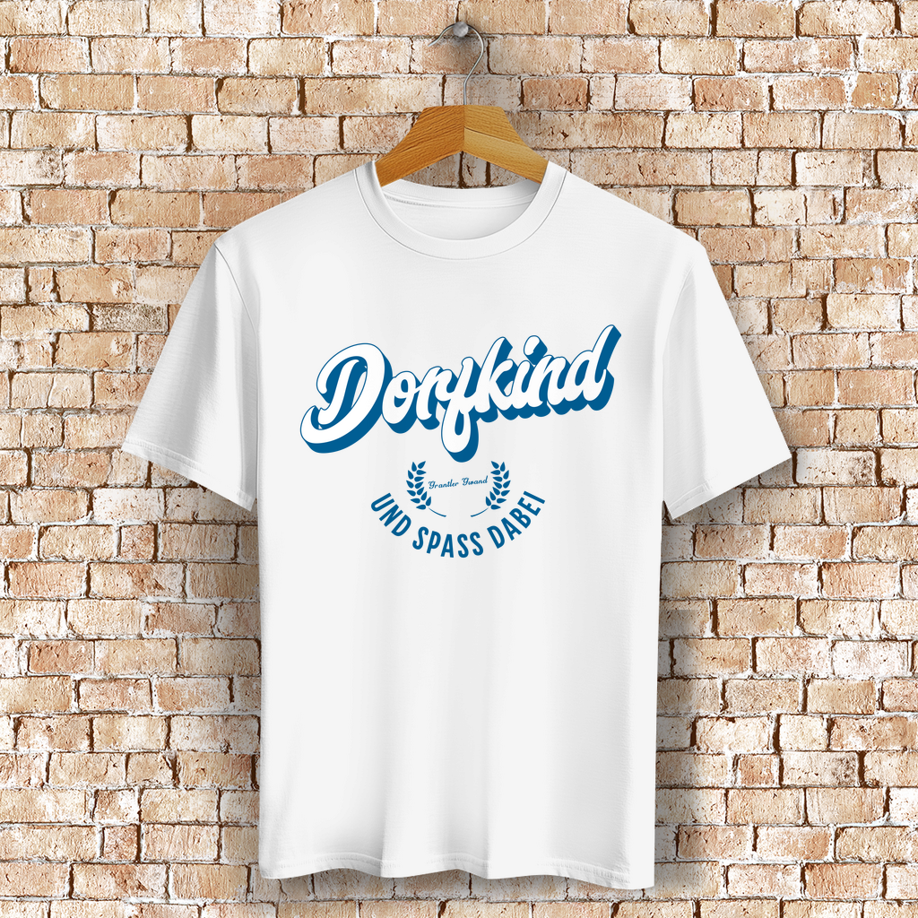 Bayerisches T-Shirt Unisex - Dorfkind und Spaß dabei - Grantler Gwand