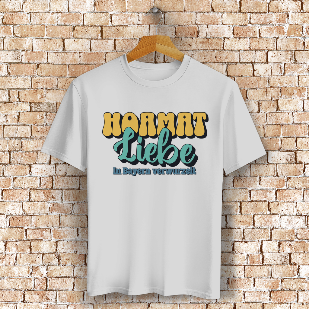 Bayerisches T-Shirt Unisex - Hoamat Liebe - Grantler Gwand