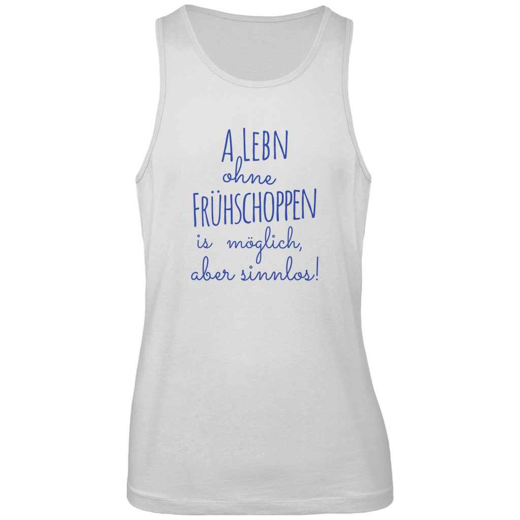 Bayerisches Herren Premium Tank Top A Lebn ohne Frühschoppen is möglich - blau - Grantler Gwand