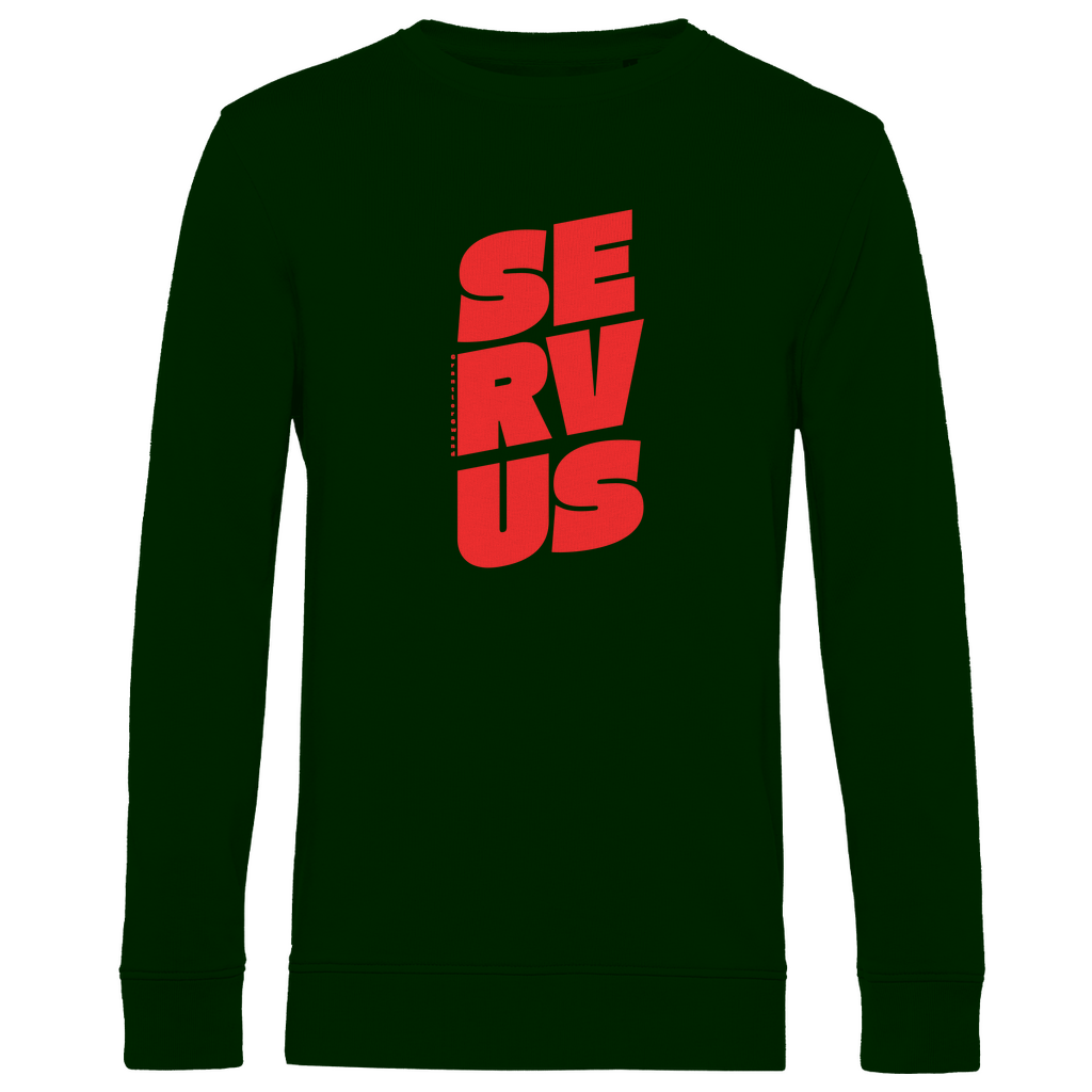 Herren Premium Bio Sweatshirt Servus - rot