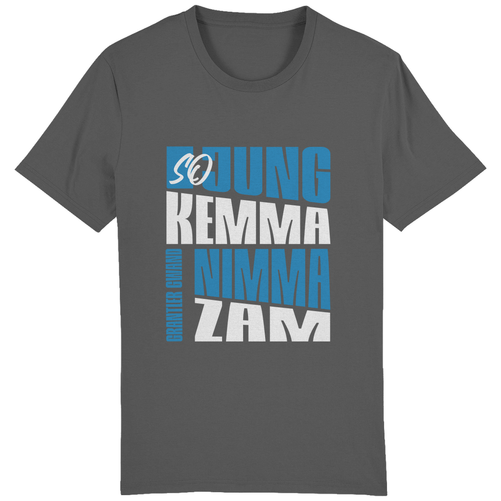 Bayerisches Herren T-Shirt So jung kemma nimma zam - blau/weiß - Grantler Gwand