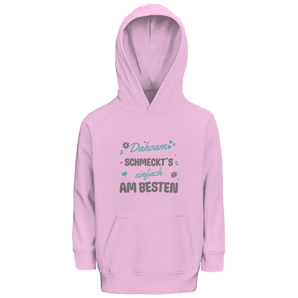 Bayerischer Kinder Premium Bio Hoodie Dahoam schmeckts einfach am Besten - Grantler Gwand
