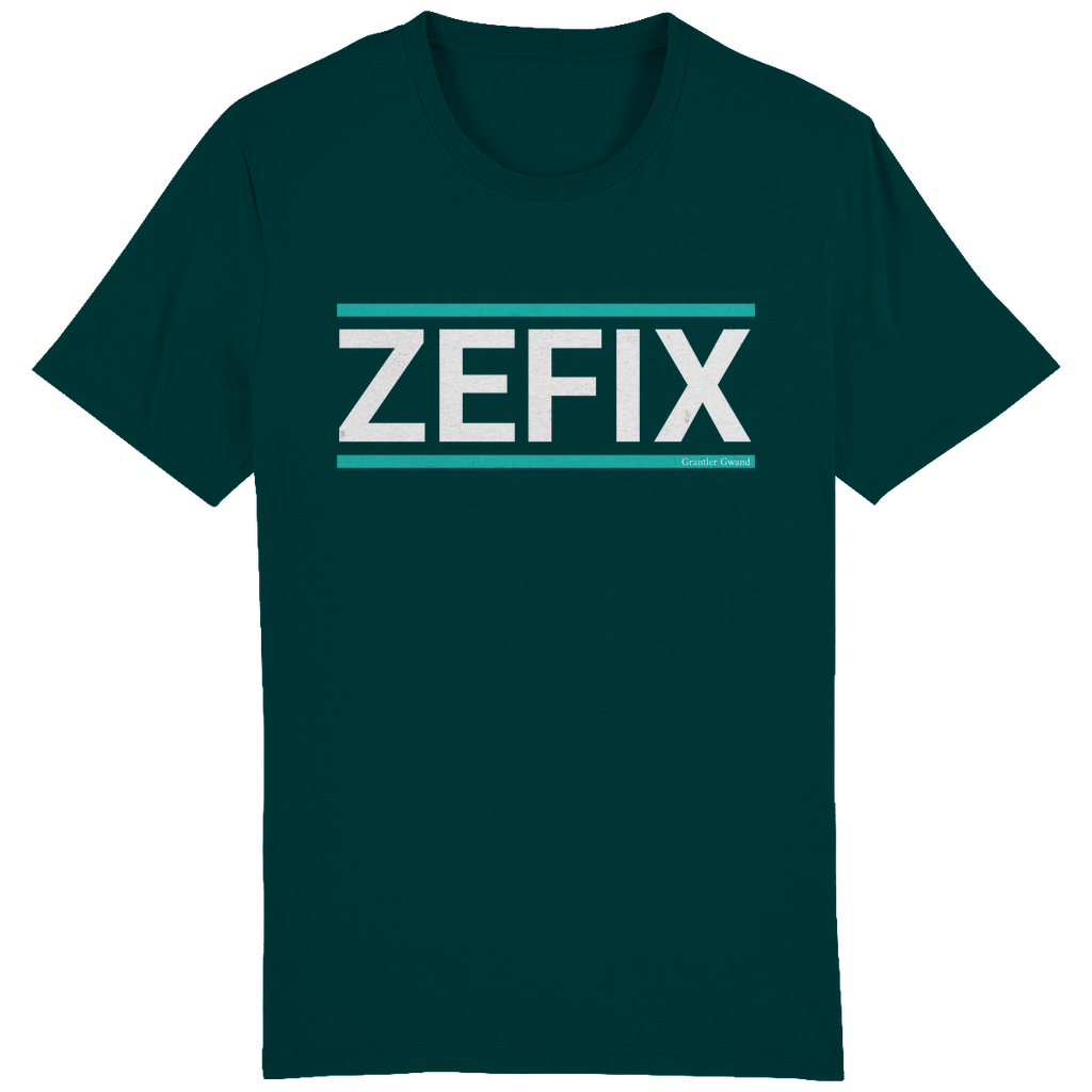 Bayerisches Herren T-Shirt Zefix - grün/weiß - Grantler Gwand
