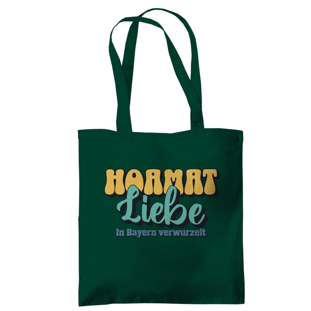 Bayerische Tragetasche Hoamat Liebe -gold/grün - Grantler Gwand
