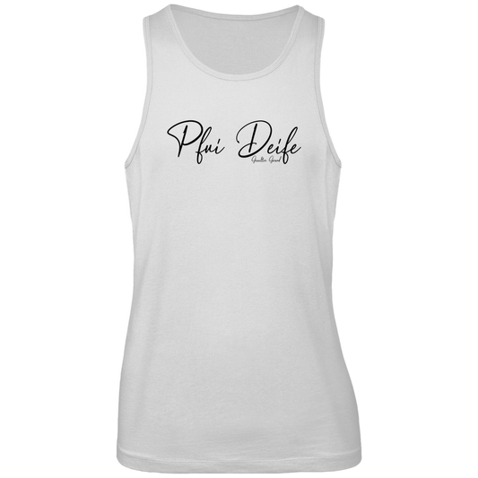 Bayerisches Herren Premium Tank Top Pfui Deife - schwarz - Grantler Gwand