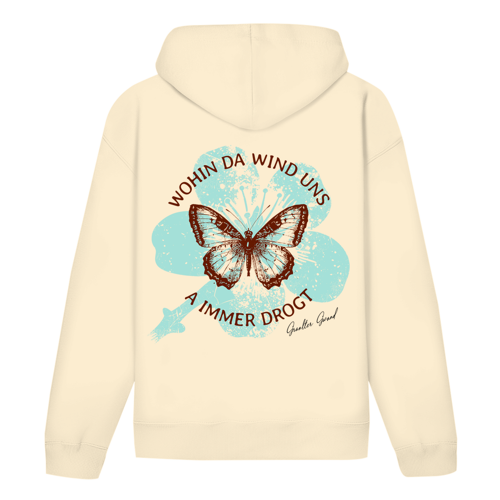 Bayerischer Damen Hoodie - Wohin da Wind uns a immer drogt - mint - Grantler Gwand