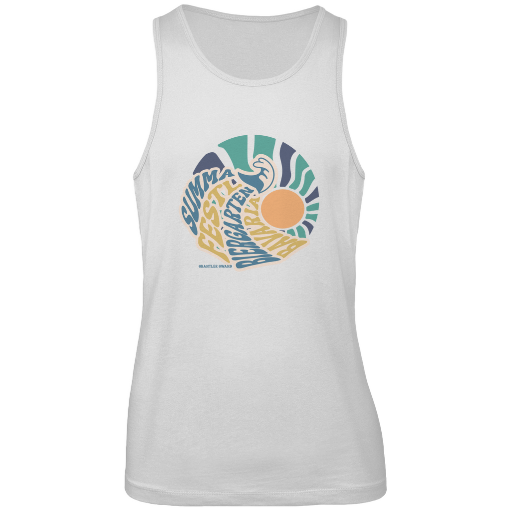 Bayerisches Herren Premium Tank Top Summa, Festl, Biergarten, Bavaria - blau/gold - Grantler Gwand