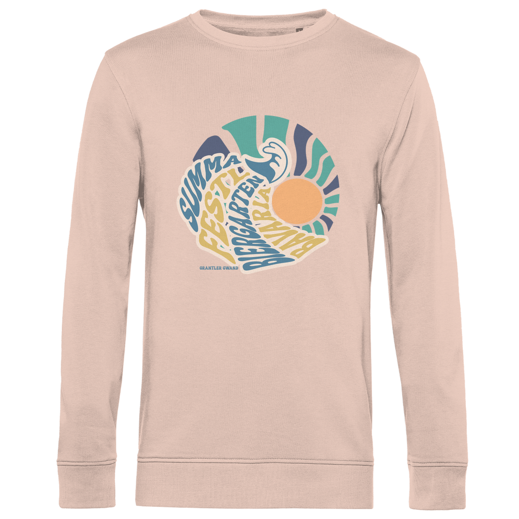 Herren Premium Bio Sweatshirt Summa, Festl, Biergarten, Bavaria - blau/gold