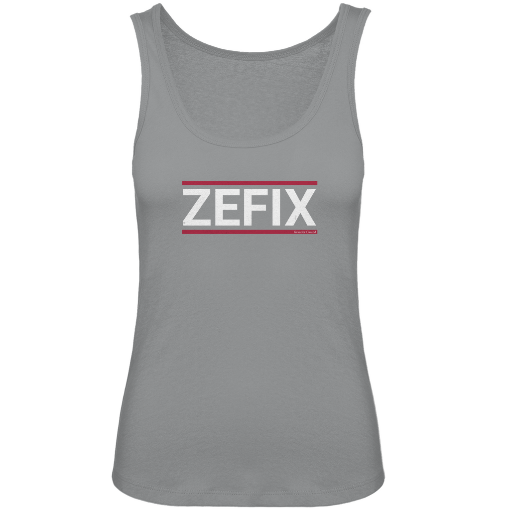 Bayerisches Damen Premium Organic Tank Top Zefix - rot/weiß - Grantler Gwand