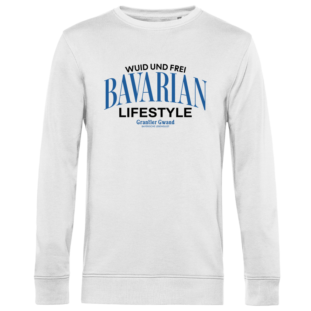 Bayerisches Herren Premium Bio Sweatshirt Bavarian Lifestyle - schwarz - Grantler Gwand