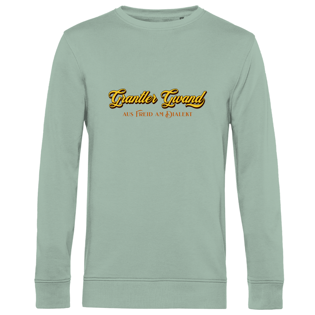 Bayerisches Herren Premium Bio Sweatshirt Grantler Gwand - aus freid am Dialekt - gold - Grantler Gwand