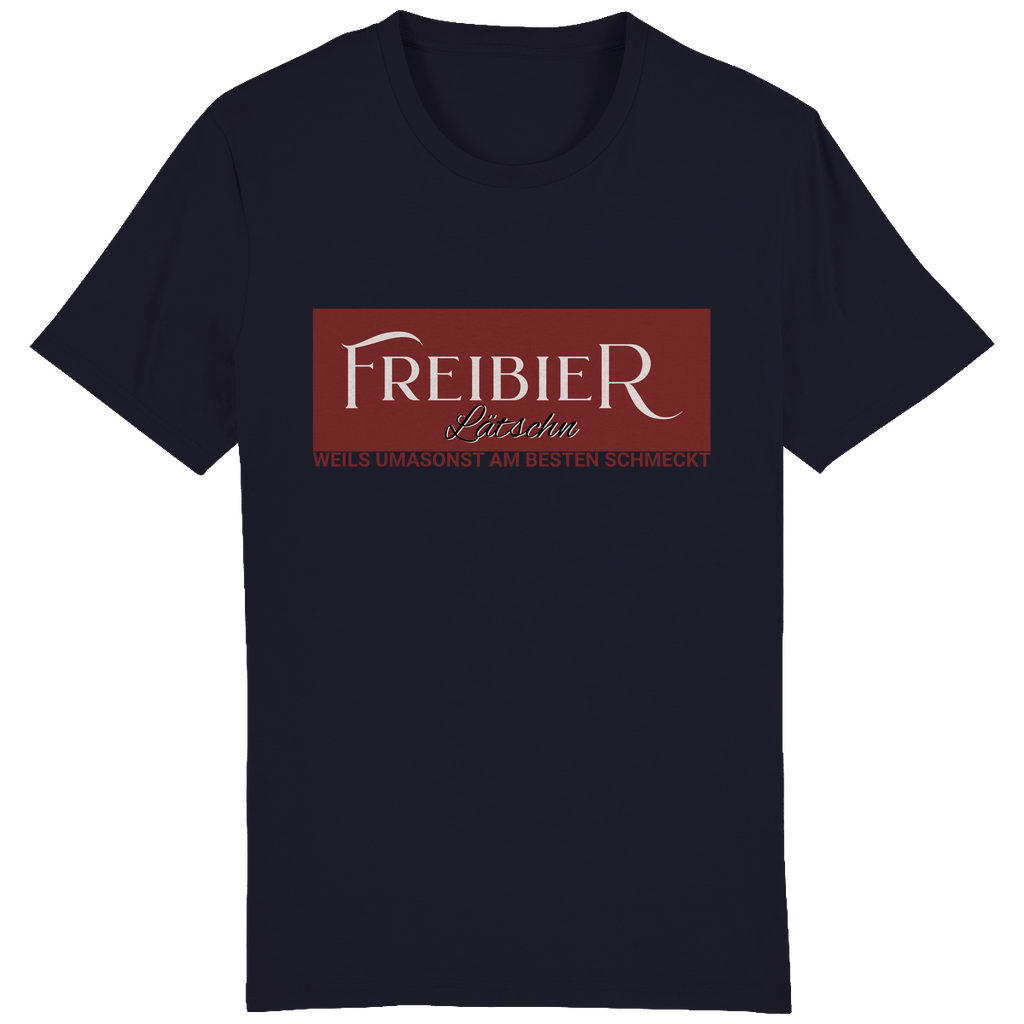 Bayerisches Herren T-Shirt Freibierlätschn - rot - Grantler Gwand