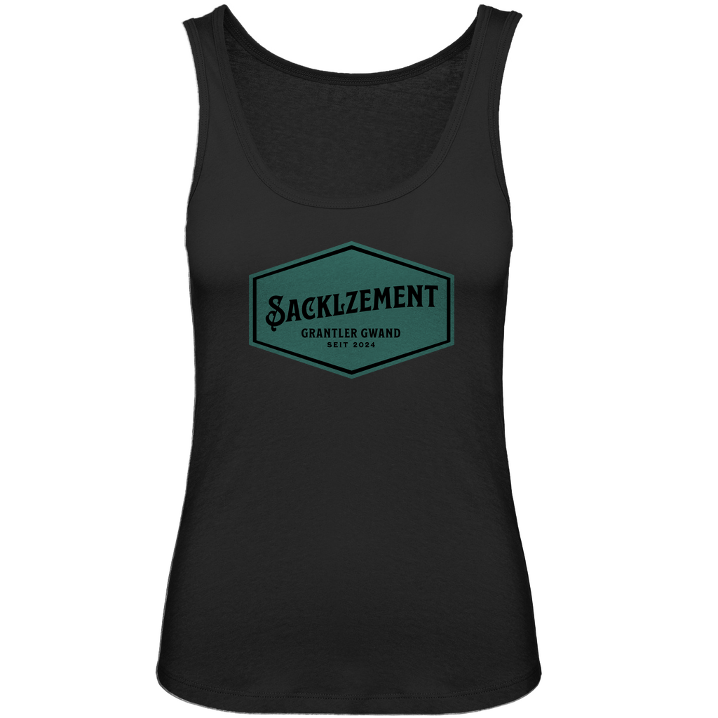 bayerisches Damen Premium Organic Tank Top Sacklzement - Grün - Grantler Gwand