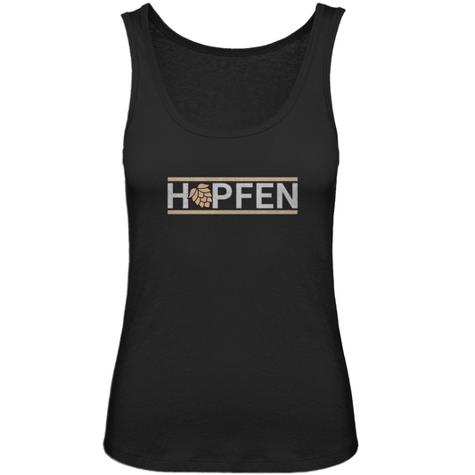 Bayerisches Damen Premium Organic Tank Top Hopfen - gold - Grantler Gwand