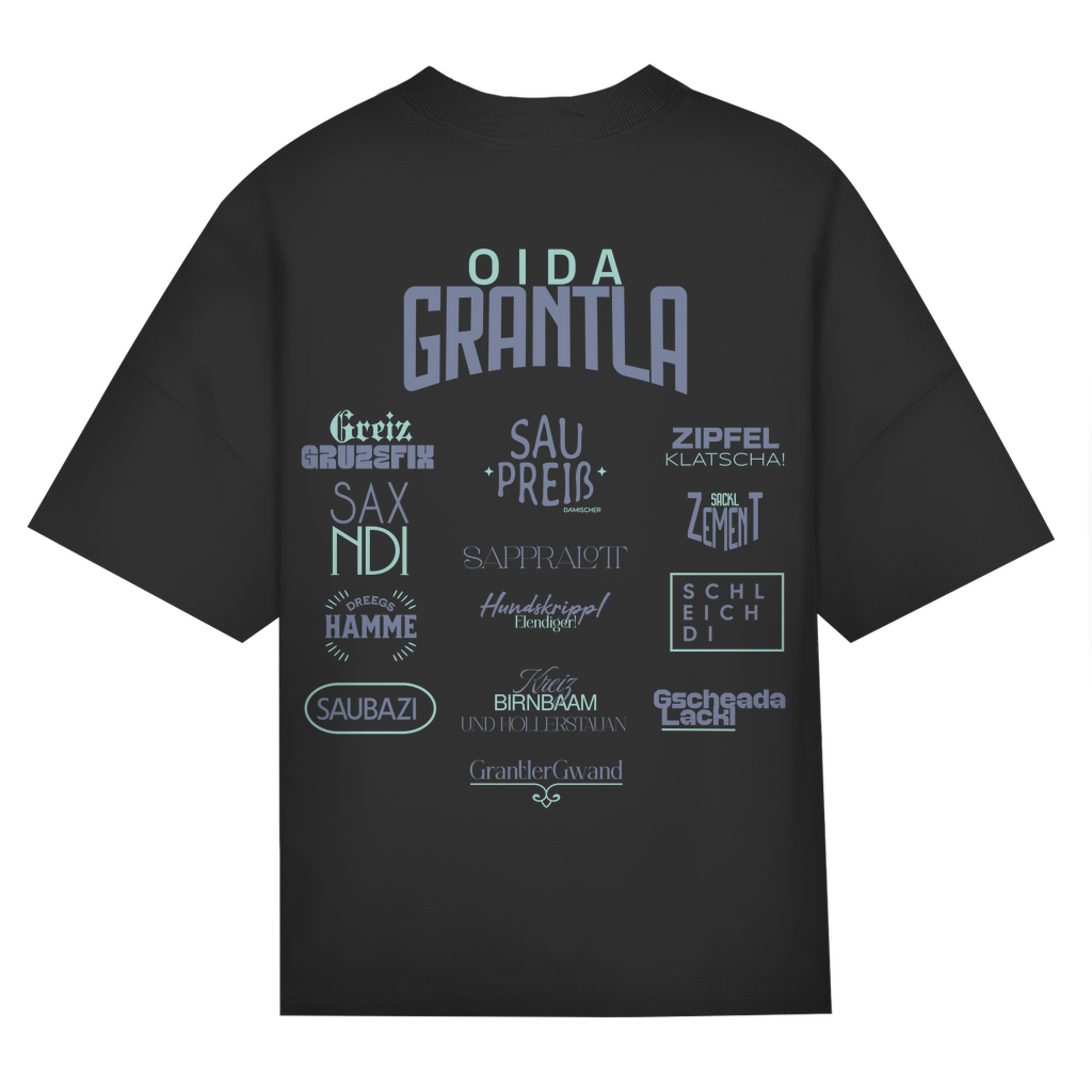 Bayerisches Oversize T-Shirt Unisex - Fluchshirt - Grün - Grantler Gwand