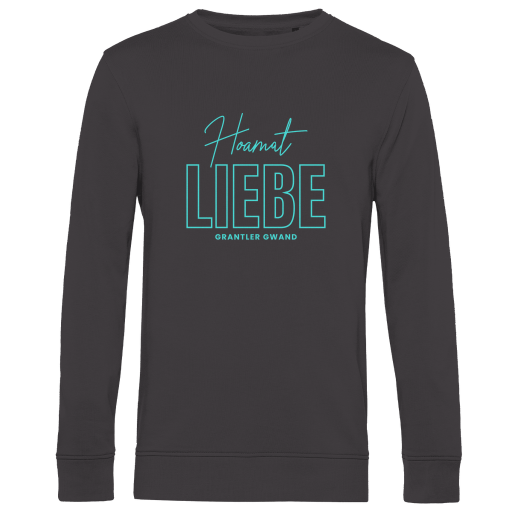 Herren Premium Bio Sweatshirt Hoamat Liebe - Mint