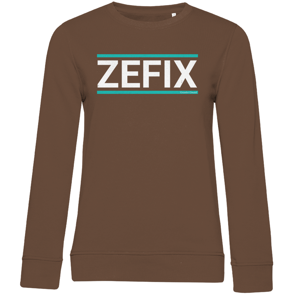 Damen Premium Bio Sweatshirt Zefix - grün/weiß