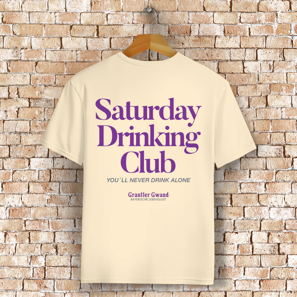 Bayerisches T-Shirt Unisex - Saturday Drinking  Lila - Grantler Gwand