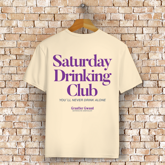 Bayerisches T-Shirt Unisex - Saturday Drinking  Lila - Grantler Gwand