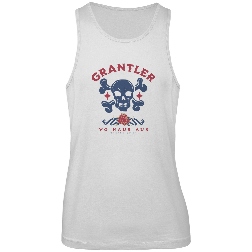 Bayerisches Herren Premium Tank Top Grantler vo Haus aus - rot/blau - Grantler Gwand