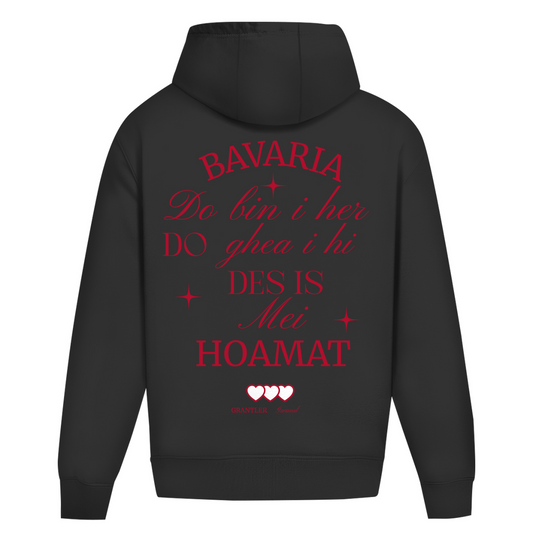 Bayerischer Heavy Oversize Hoodie Unisex - Bavaria, do bin I her - Grantler Gwand