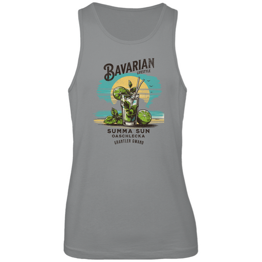Bayerisches Herren Premium Tank Top Bavarian Lifestyle - Summa, Sun, Oaschlecka - Grantler Gwand