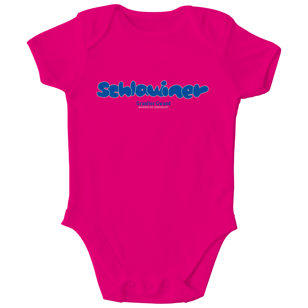 Bayerischer Baby Bio Body - Schlawiner - blau - Grantler Gwand