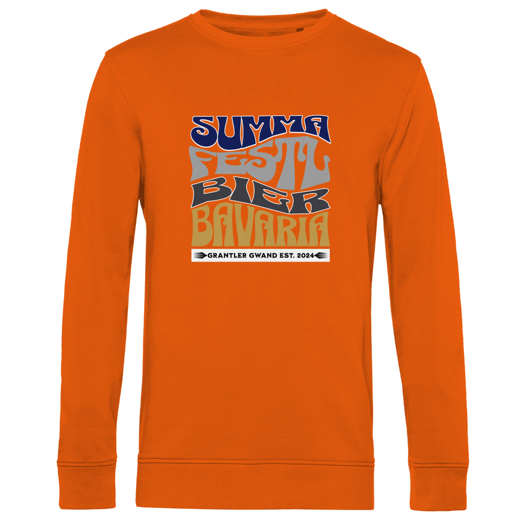 Herren Premium Bio Sweatshirt Summa, Festl, Bier, Bavaria - dunkelblau