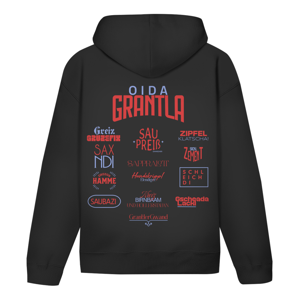Bayerischer Unisex Hoodie - Oida Grantla Fluchhoodie Rot - Grantler Gwand