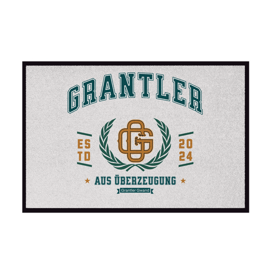 Fußmatte mit Gummirand Grantler aus Überzeugung - grün/gold