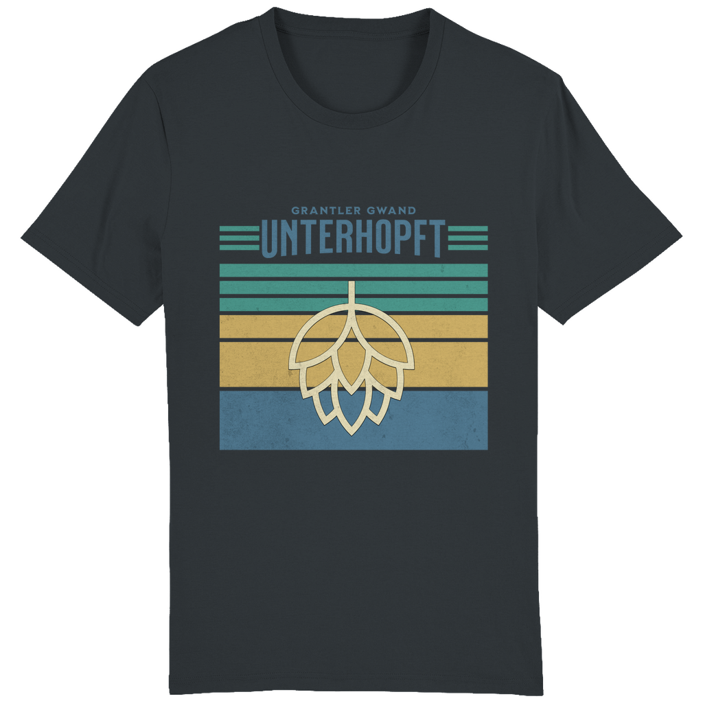 Bayerisches Herren T-Shirt Unterhopft - blau - Grantler Gwand