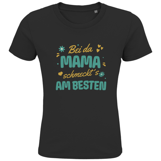 Bayerisches Premium Bio T-Shirt Bei da Mama schmeckt´s am besten - grün - Grantler Gwand