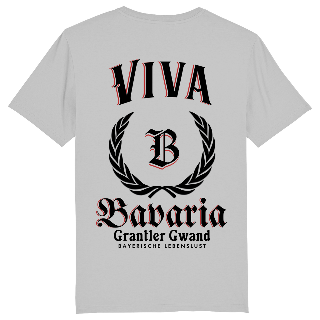 Bayerisches Herren T-Shirt Viva Bavaria schwarz - Rückendruck - Grantler Gwand