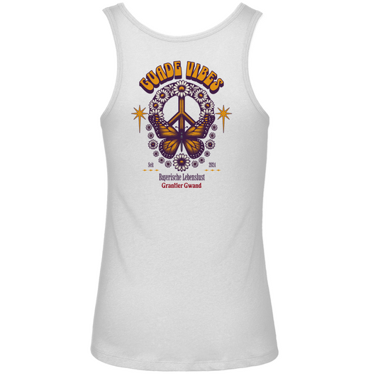 Bayerisches Damen Premium Organic Tank Top - Guade Vibes - Rückendruck - Grantler Gwand